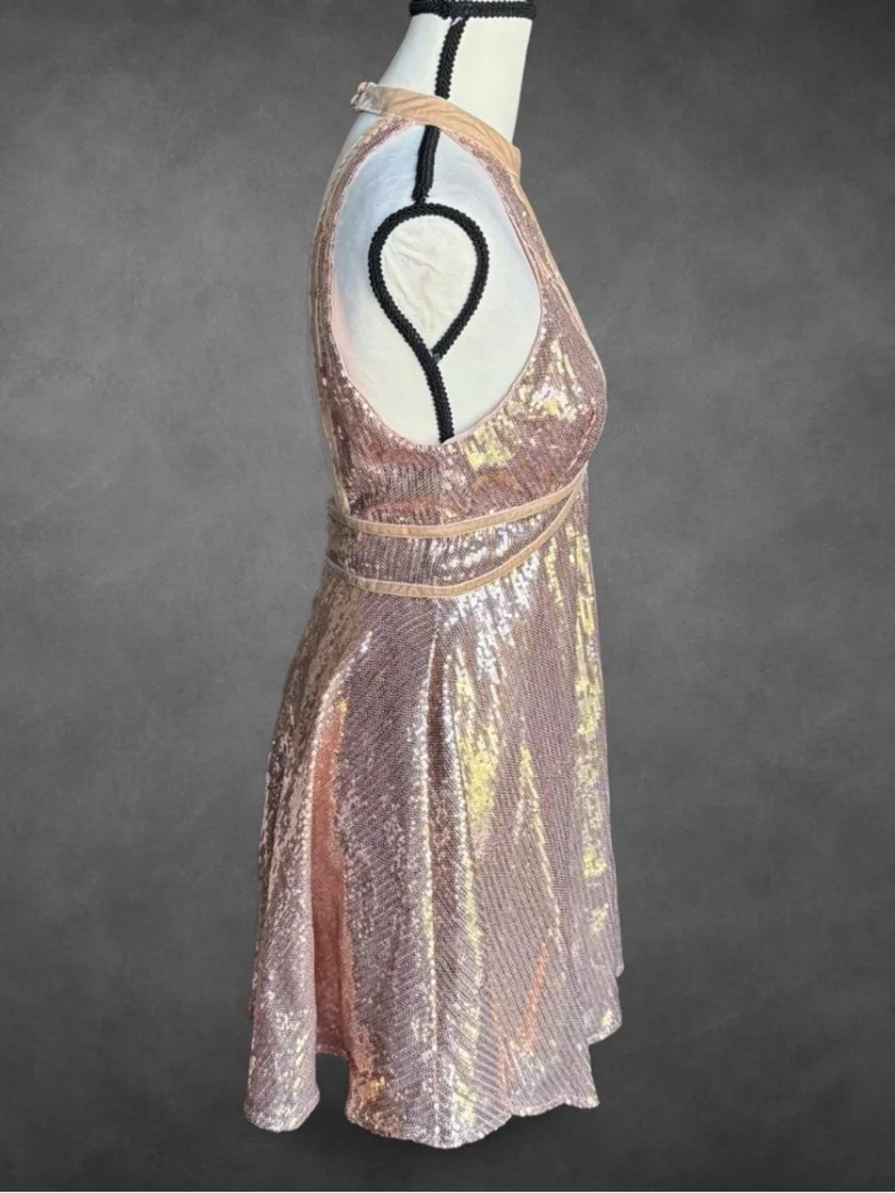 free people rose gold dress Free People Rose Gold Sequin Glitter Formal